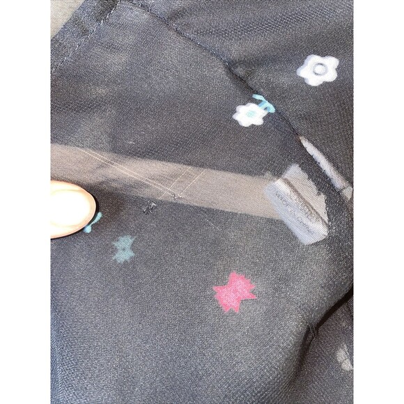 Floral Boho hippie whimsical Kimono Sheer Light Duster Womens Robe OS fairy - Picture 5 of 8